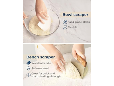 Panier à Pain Ovale en Rotin 10 Pouces Kit Levain Apprêt Levée Pâte Canne Cuisson