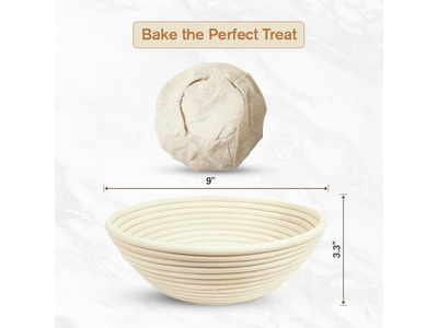 Paniers d'Apprêt Banneton 8 9 10 Pouces Rotin Rond et Ovale