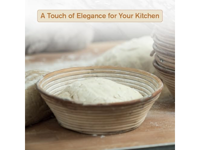 Paniers d'Apprêt Banneton 8 9 10 Pouces Rotin Rond et Ovale