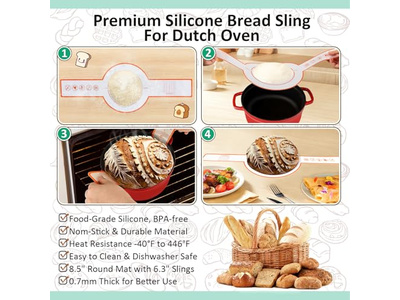 Panier Banneton 9 Pouces pour Pâte à Pain Outils Levain Kit de Boulangerie Ensemble Rond Fabrication