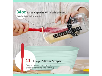 Panier Banneton 9 Pouces pour Pâte à Pain Outils Levain Kit de Boulangerie Ensemble Rond Fabrication