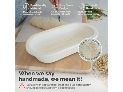 Banneton Rond 9 Pouces avec Doublure <u><a href='https://fr.bannetonbasket.com'>Paniers à pain</a></u> Levants Bannetons Apprêt