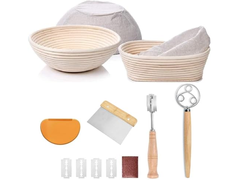Panier d'Apprêt pour Pain Artisanal Grattoir à Pâte Fait Main et Fermentation Économique