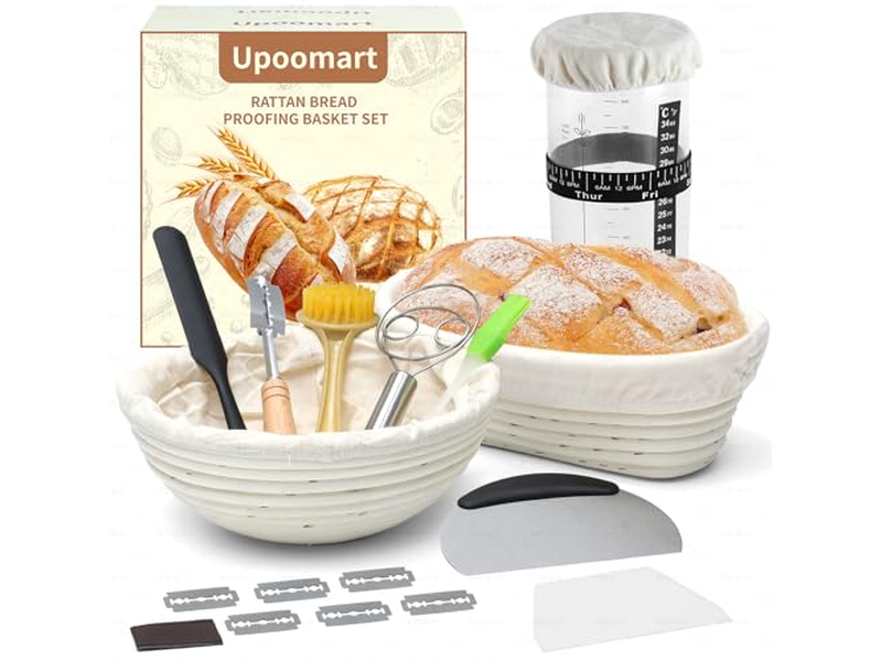 <u><a href='https://fr.bannetonbasket.com'>Paniers à pain</a></u> de Boulanger Doublure de Friteuse à Air Plateau de Cuisson Panier en Osier 9 Pouces