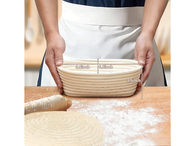 <u><a href='https://fr.bannetonbasket.com'>Paniers à pain</a></u> de Boulanger Doublure de Friteuse à Air Plateau de Cuisson Panier en Osier 9 Pouces