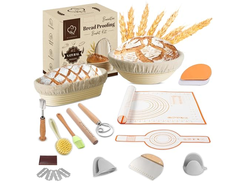 Outils de Boulangerie Tapis Bois Panier à Pain Apprêt avec Couvercle Prime