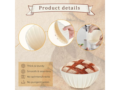 Ustensiles de Boulangerie Panier à Pain Rond Apprêt Artisanat Ovale Ensemble de 2 Kit Banneton