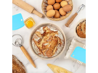 Ensemble de Paniers d'Apprêt Baneton Ovale Rotin Rond Rehausseur Banneton