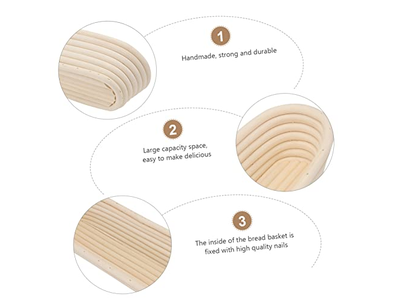 Panier d'Apprêt Écologique Banneton Doublure Pâtisserie Outils de Boulangerie Coffret Cadeau