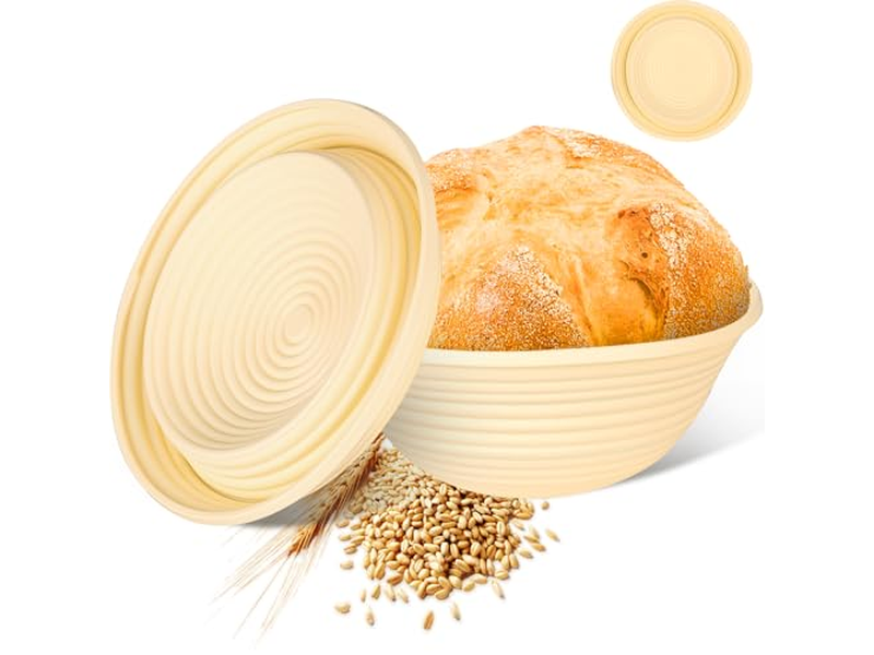 Banneton Pour Pain Artisanal Utilisation Première Fois Couvercle 10 Pouces Ovale Doublure 8P