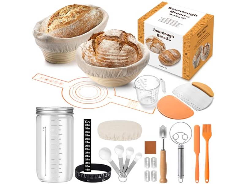 Panier d'Apprêt Banneton Grand Pain Ovale 25Cm 10 Pouces Rond Fermentation Premium