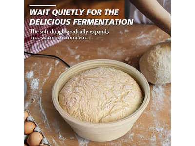 Panier d'Apprêt Banneton Avec Tissu Vietnam Saule Rotin Bol Pains Paniers