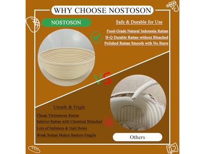 Paniers d'Apprêt Banneton Plastique Panier Naturel Bannetons Pain Ensemble Fait Main