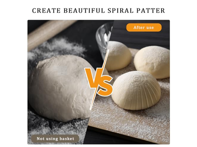 Bannetons Paniers d'Apprêt Ronds Kit Panier Banneton Chaud Ovale Cuisson 25Cm