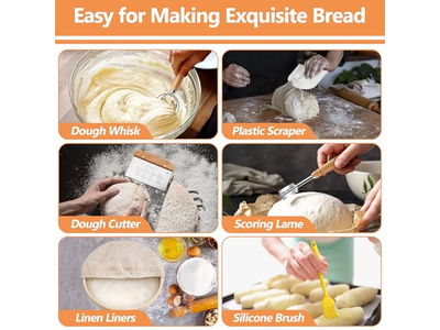 Panier à Pain Scone Brownie Gâteau Muffins en Bois Pâte à Pain Sourdough Baton