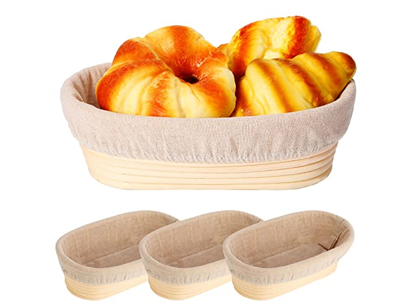 Panier d'Apprêt Benetton 23Cm Ovale Rond Forme Pâte Pâtisserie Doublure Pain