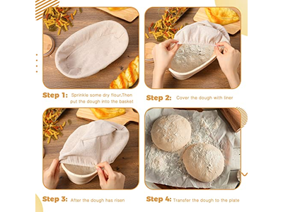 Panier d'Apprêt Benetton 23Cm Ovale Rond Forme Pâte Pâtisserie Doublure Pain