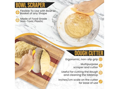 Panier d'Apprêt Benneton Rond Tissu à Pain Pour Rotin Fait Maison Avec Ensemble de Couvercle