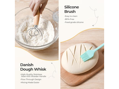 <u><a href='https://fr.bannetonbasket.com'>Paniers à pain</a></u> pour Servir Avec Tissu Panier d'Apprêt Banneton Grattoir Lame