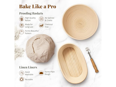 Bols à Pain pour Servir Panier d'Apprêt Benneton Ensemble de 2 Paniers de 10 Pouces