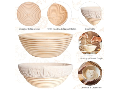 Paniers Banneton pour Cuisson au Levain avec Outils Essentiels