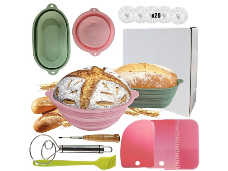 Paniers d'Apprêt pour Pain au Levain Canne Panier Banneton 9 Pouces