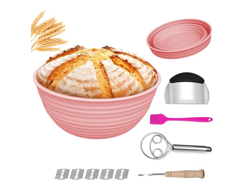 Panier d'Apprêt Réutilisable pour Levain avec Couverture en Tissu