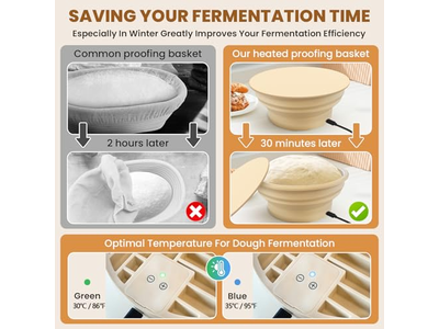 Panier Ovale en Osier avec Grattoir à Pâte pour Levain