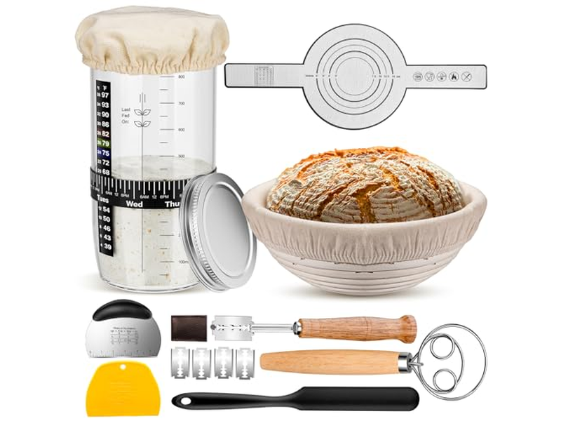 Doublures en Tissu pour Paniers Circulaires Panier de Cuisson Chauffe-Pain Avec Pierre en Vrac