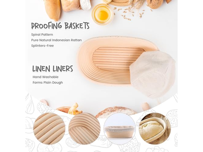 Kit Pain Banneton Triangle Levain Rectangle Canne Multi Taille