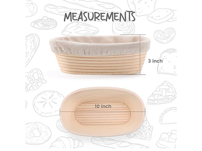 Kit Pain Banneton Triangle Levain Rectangle Canne Multi Taille