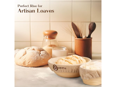 Kit Banneton Mini Ovale 250G 750G, Doublure Ronde Osier Rotin