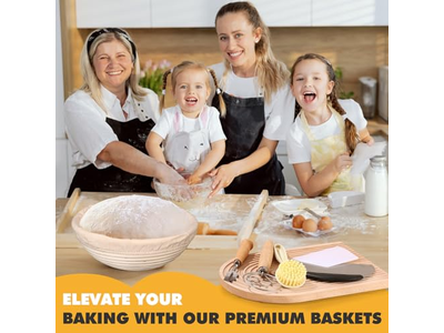 Panier Banneton Osier 6 Pouces Bambou Arrondi Plastique 9 Bannetons Apprêt