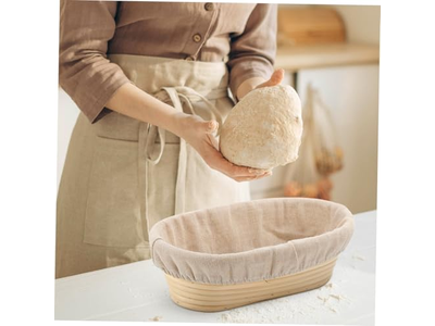 Doublure en Tissu pour Panier Baguette de Pain Rotin Ovale 9 Paniers d'Apprêt Ronds 9 Pouces