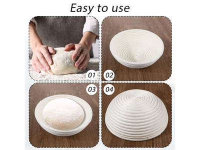 Panier à Pain Avec Couvercle Paniers d'Apprêt Tissu Fermentation