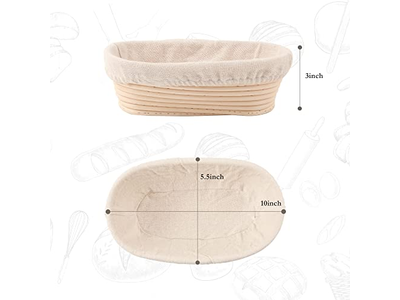 Ensemble Banneton Lame Grattoir 12 Pouces Ovale Inox Avec Boulangers 11Cm Usage Bricolage