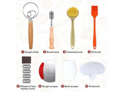 Panier d'Apprêt pour Pain Rond et Ovale Apprêt 2 Paquets 9 Pouces Cuisson Plastique