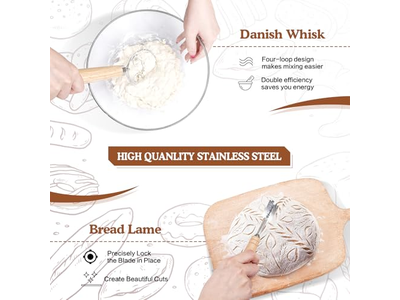 Doublures en Tissu pour Paniers Circulaires Panier de Cuisson Chauffe-Pain Avec Pierre en Vrac