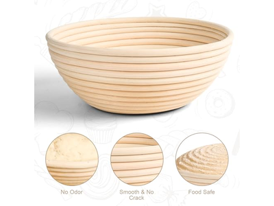 Banneton de Bonne Qualité Pain Français Patrons Doublé Lin Petits Croissants Ronds