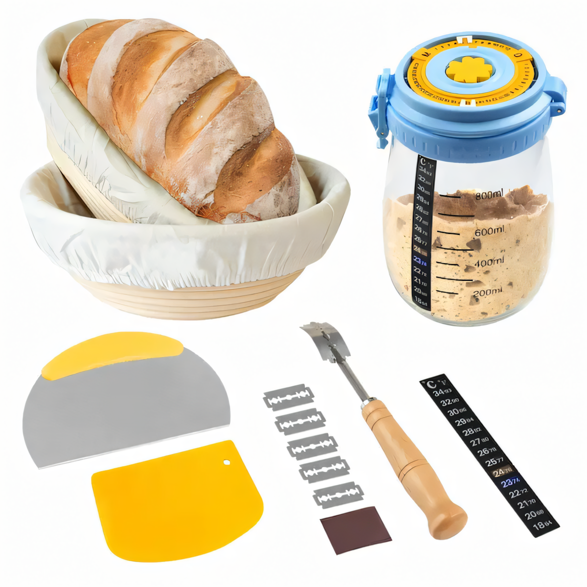 banneton avec accessoires